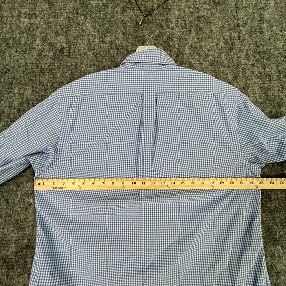 Ralph‎ Lauren Mens Custon Fit Shirt Large Blue Button-Up Oxford Business Casual - Picture 6 of 8